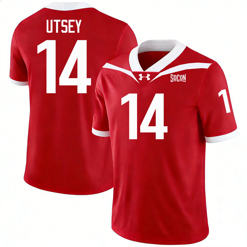 Virginia Military Institute Keydets #14 Nana Utsey College Football Jerseys,Uniforms-Red